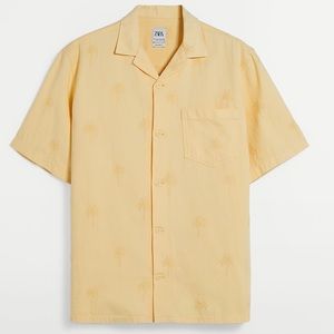COPY - ZARA EMBROIDERED PALM TREE SHIRT
